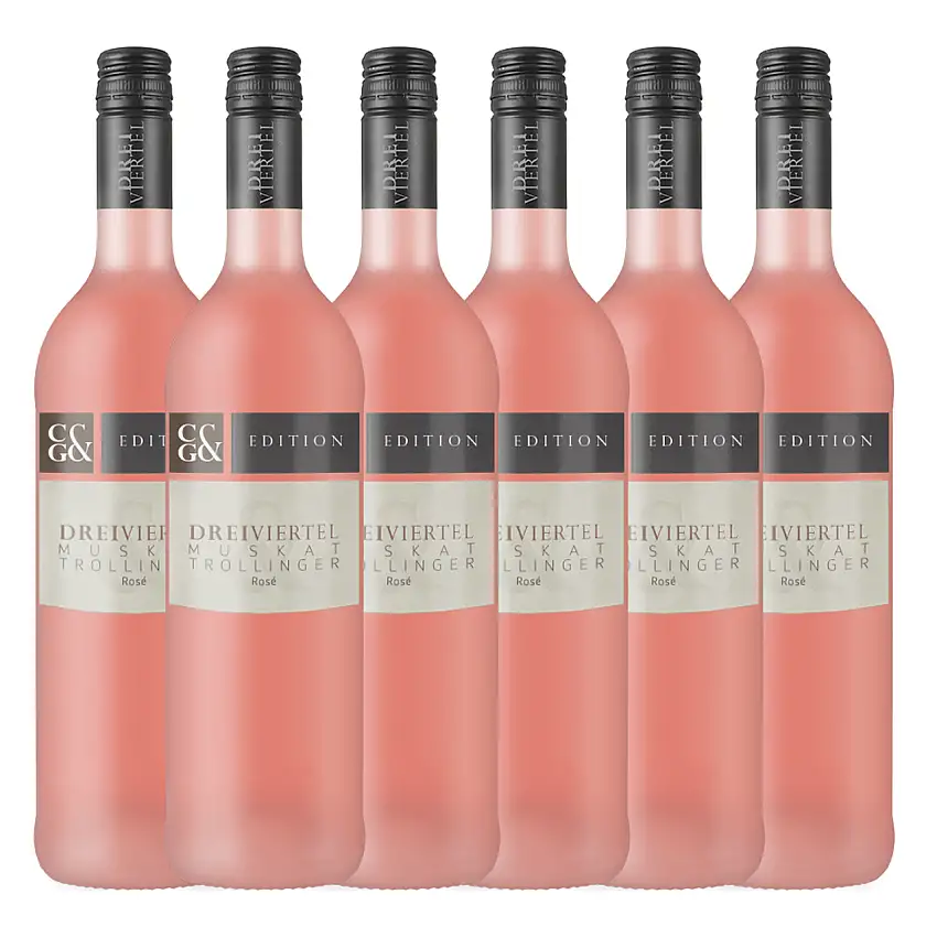 Dreiviertel Muskat-Trollinger Rosé Qba ht 0,750 Ltr. 6er Karton